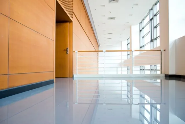 Commercial building fitted with epoxy floor coating