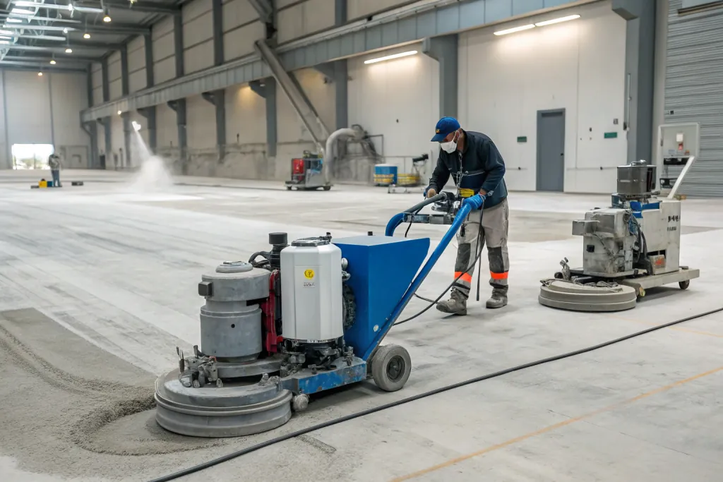 Industrial surface grinding equipment and shot