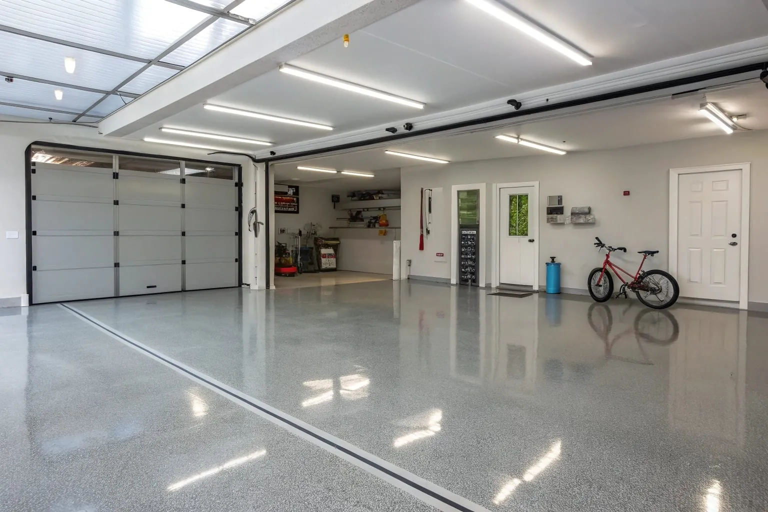 Multi-car garage epoxy flooring solution for larger properties