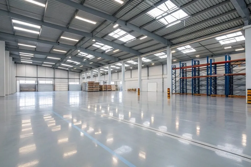 Commercial industrial epoxy flooring installation