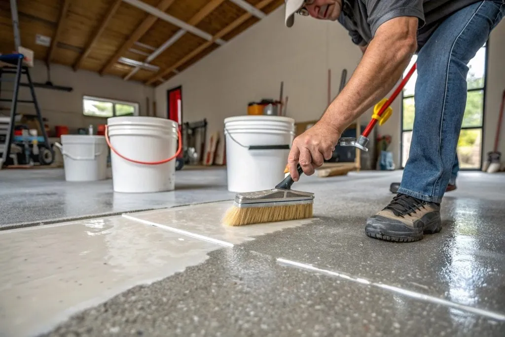 Professional epoxy flooring application process for homes