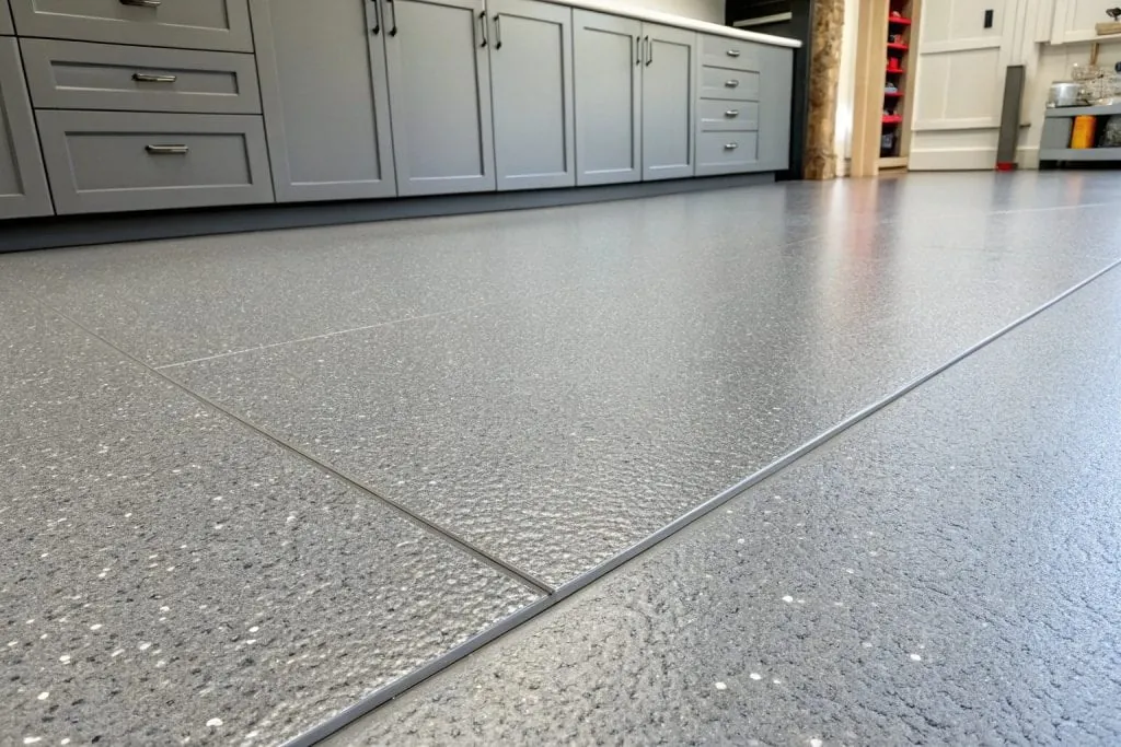 Chemical-resistant industrial epoxy flooring surface