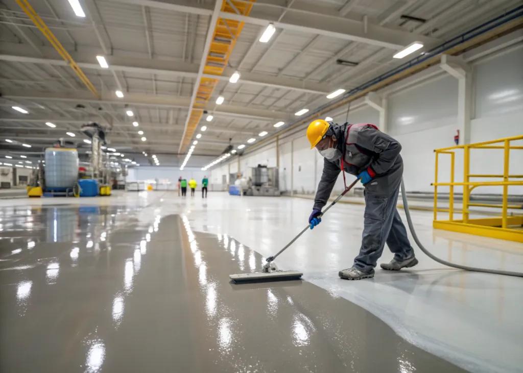 Heavy duty epoxy flooring warrawong installation