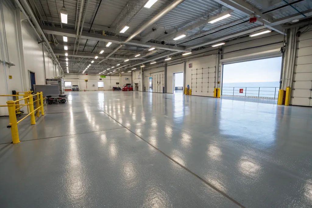 Industrial epoxy floor coating port kembla facility